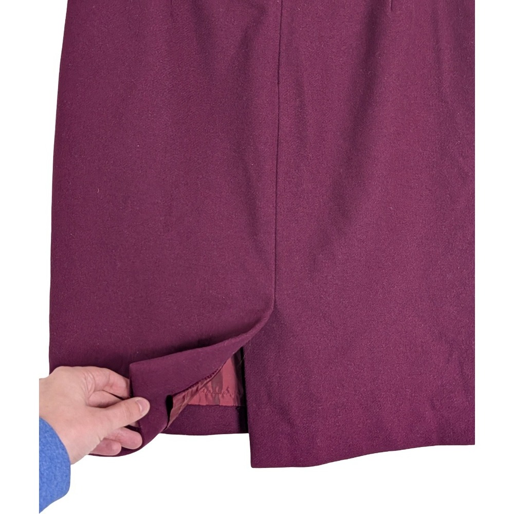 J.Crew The Pencil Skirt Women‎ 2 Burgundy Wool Blend Professional Office - Picture 7 of 10